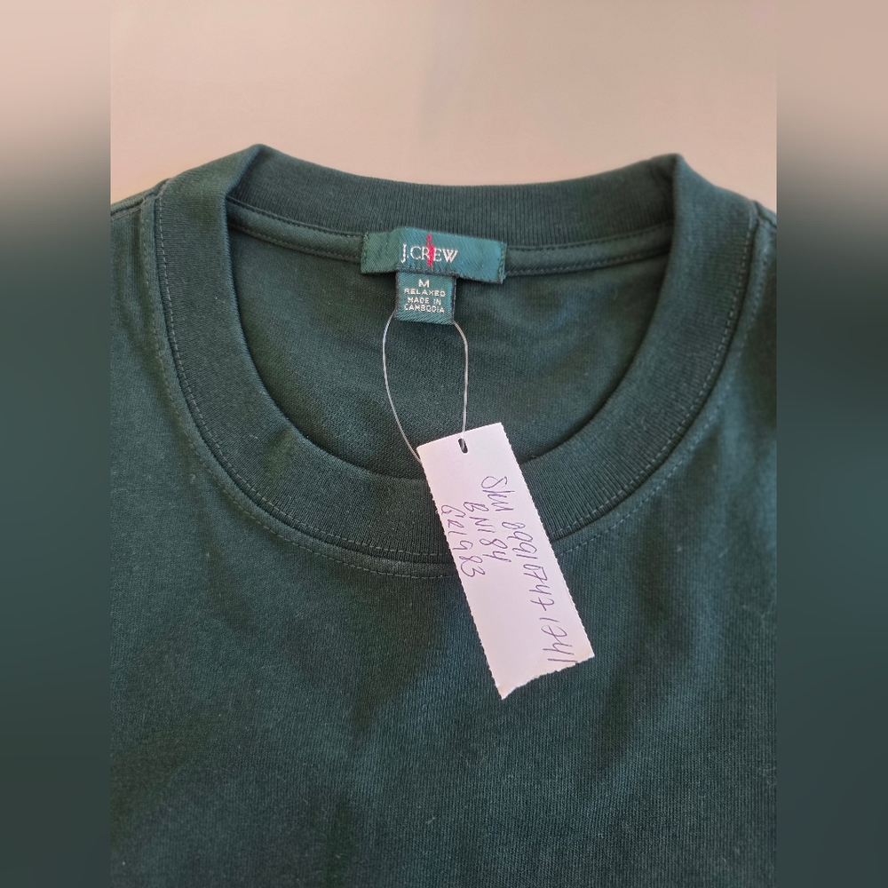 NWT J.Crew Men's Relaxed premium-weight cotton T-shirt Sz M $50 Retaged - Picture 6 of 7